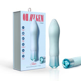 Oh My Gem By Blush® | Ardor: 5.5 Inch Warming G Spot Stimulation Vibrator in Aquamarine with Powerful RumboTech™ Technology