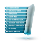 Oh My Gem By Blush® | Ardor: 5.5 Inch Warming G Spot Stimulation Vibrator in Aquamarine with Powerful RumboTech™ Technology